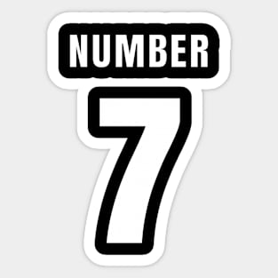 NUMBER 7 FRONT-PRINT Sticker